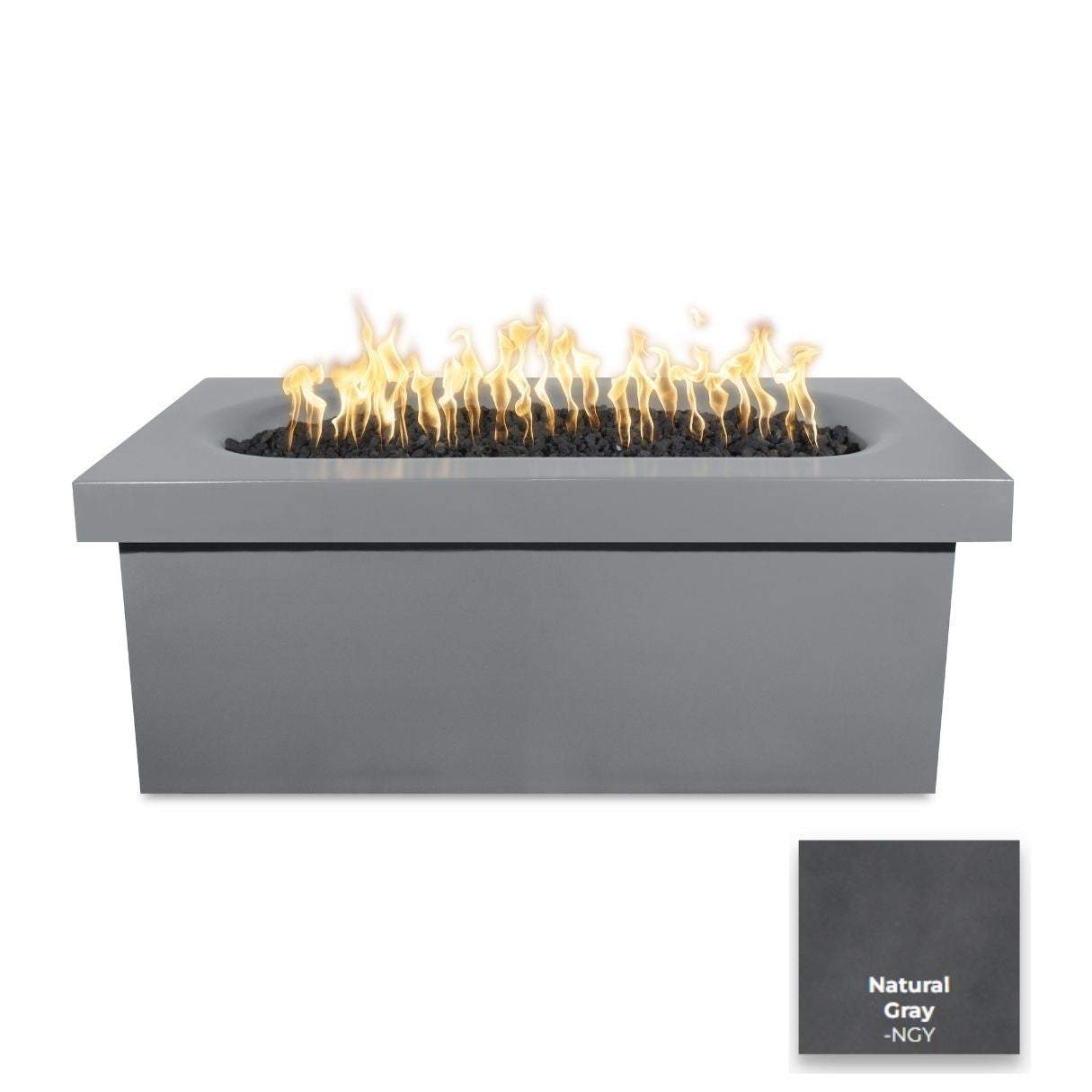 Ramona Rectangular Concrete Fire Table - Free Cover ✓ [The Outdoor Plus] | Outdoor Heat Direct 