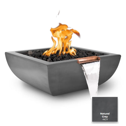 Avalon Concrete Fire & Water Bowl - Free Cover ✓ [The Outdoor Plus] | Outdoor Heat Direct