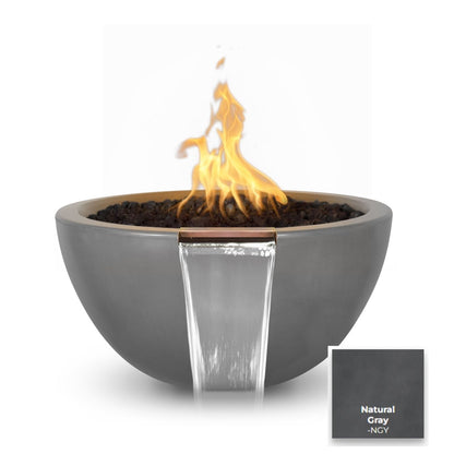 Luna Concrete Fire & Water Bowl - Free Cover ✓ [The Outdoor Plus]