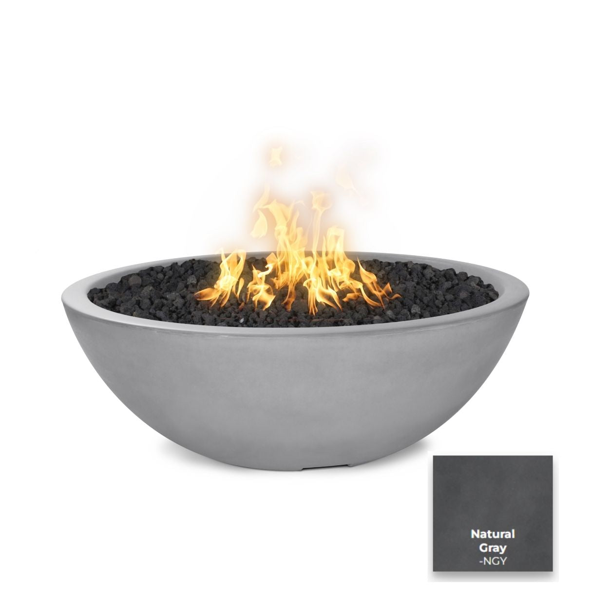 Sedona Concrete Fire Pit - Narrow Ledge - Free Cover ✓ [The Outdoor Plus] | Outdoor Heat Direct