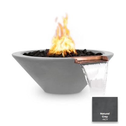 Cazo Concrete Fire & Water Bowl - Free Cover ✓ [The Outdoor Plus] | Outdoor Heat Direct