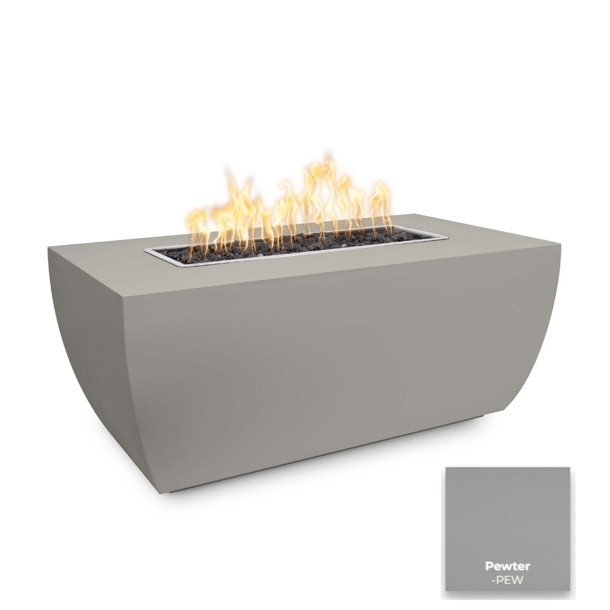 The Outdoor Plus Avalon Linear Metal Fire Pit - 24" Tall + Free Cover | Outdoor Heat Direct