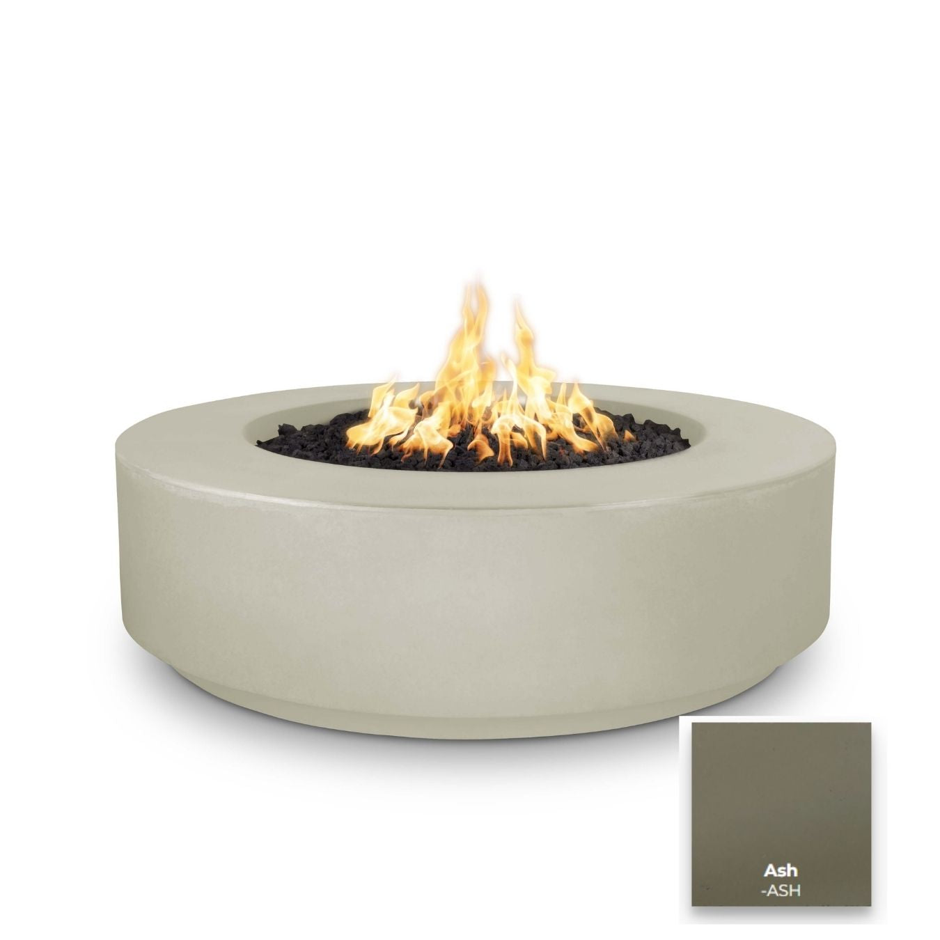 Florence Concrete 42" Fire Pit 12" Tall - Free Cover ✓ [The Outdoor Plus] | Outdoor Heat Direct