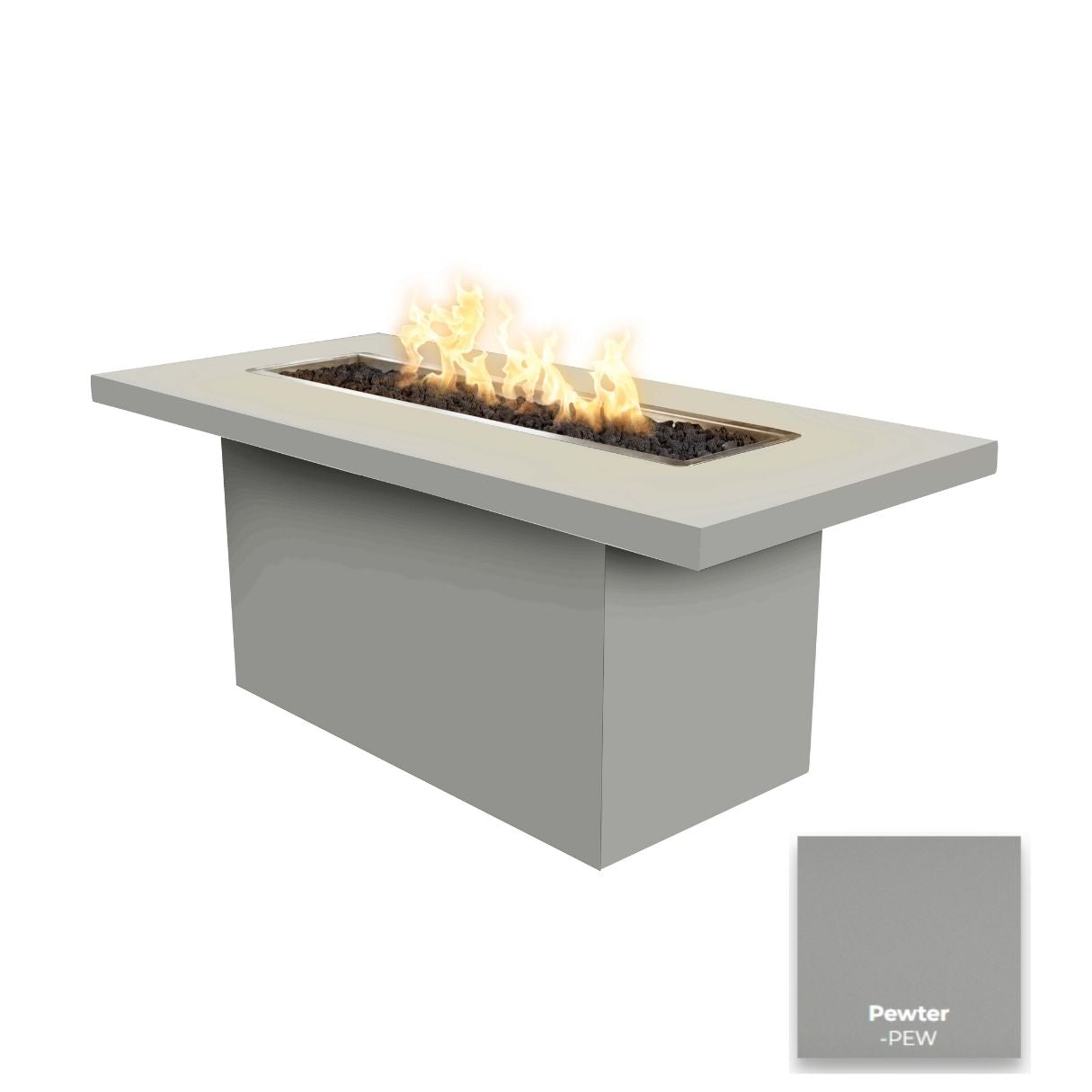 The Outdoor Plus Bella Linear Steel Fire Table + Free Cover | Outdoor Heat Direct