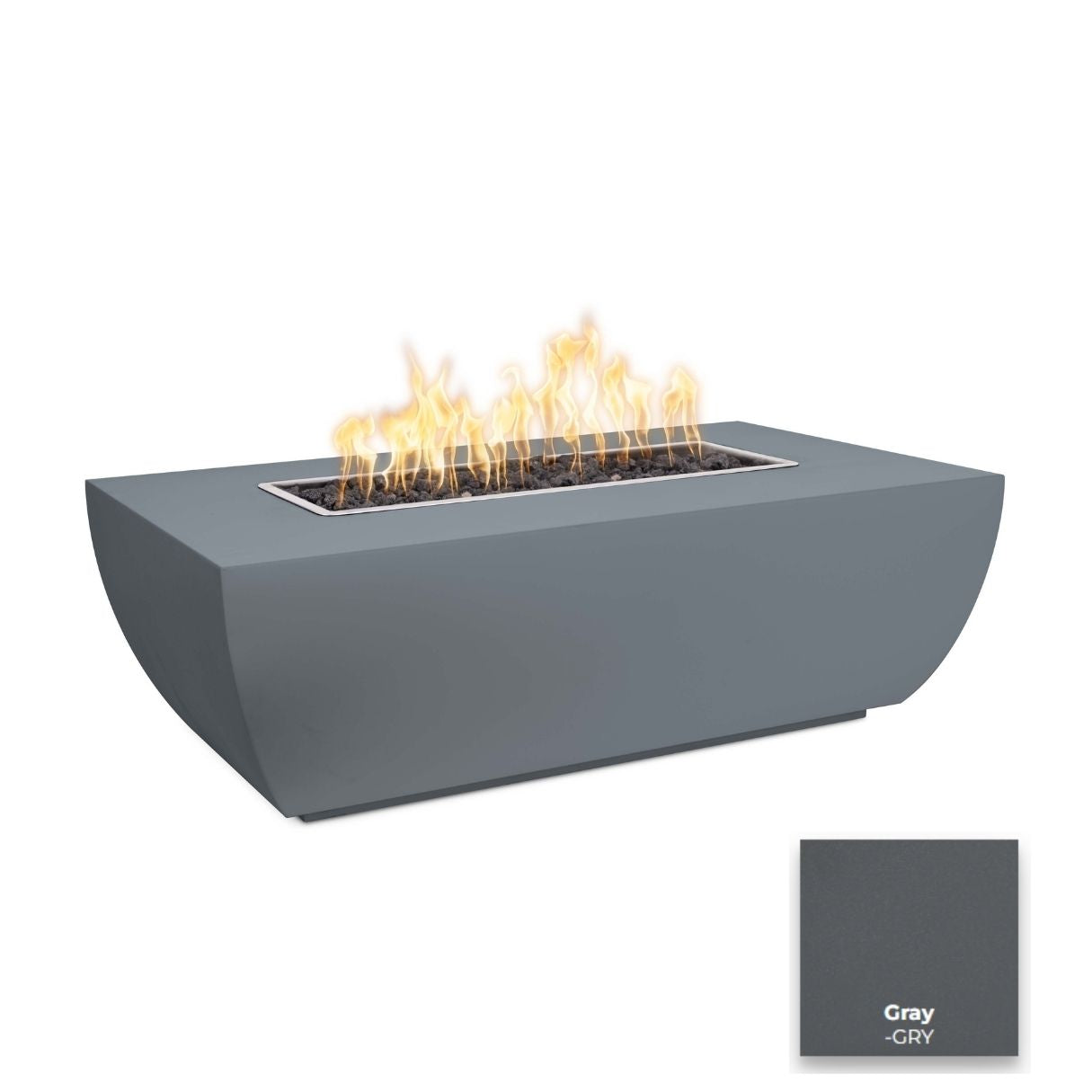 The Outdoor Plus Avalon Linear Metal Fire Pit - 15" Tall + Free Cover