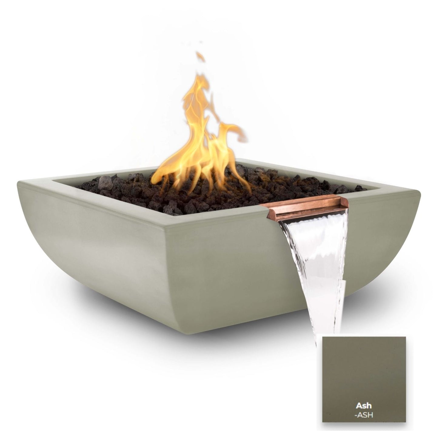 Avalon Concrete Fire & Water Bowl - Free Cover ✓ [The Outdoor Plus]