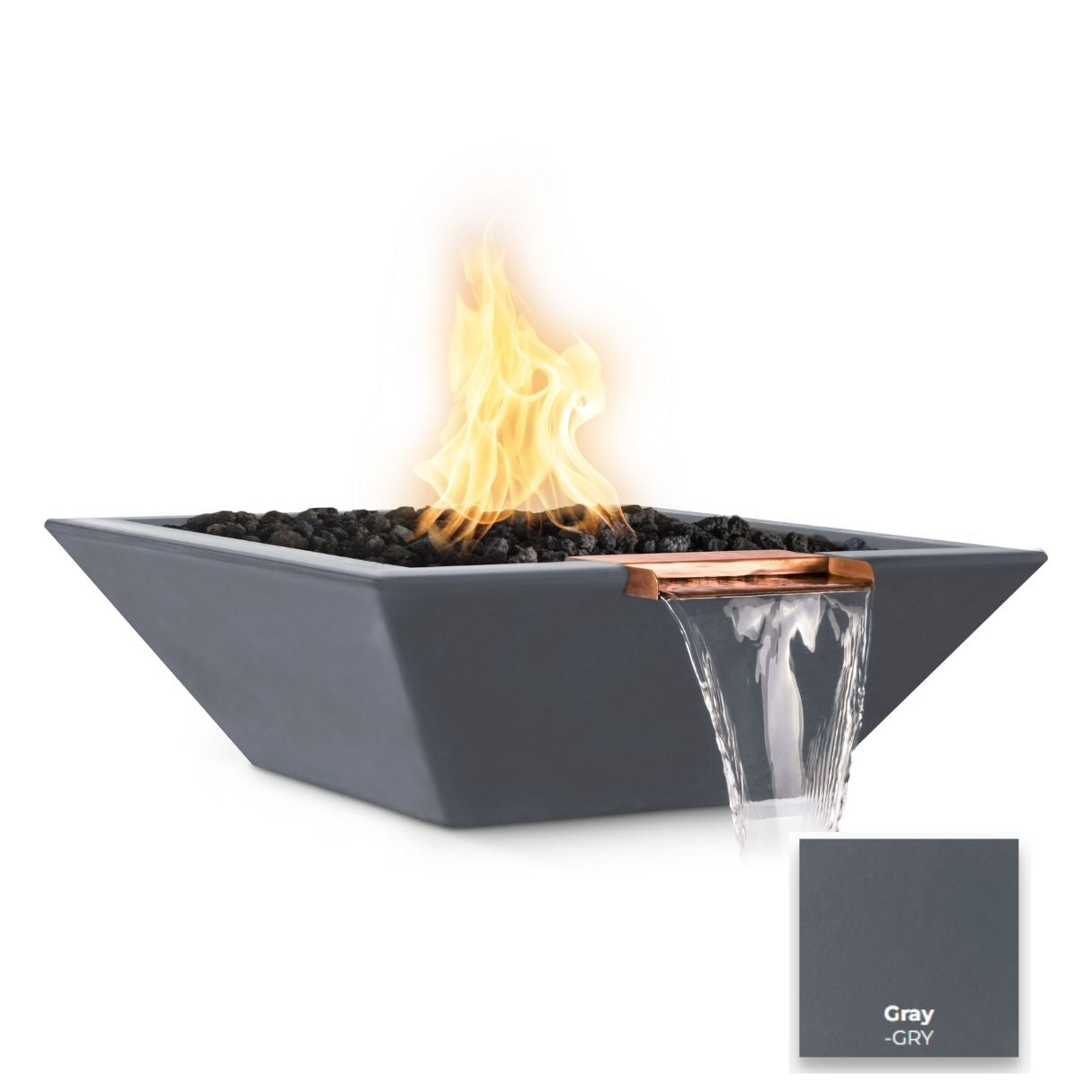 The Outdoor Plus Maya Concrete Fire & Water Bowl - Wide Spill + Free Cover