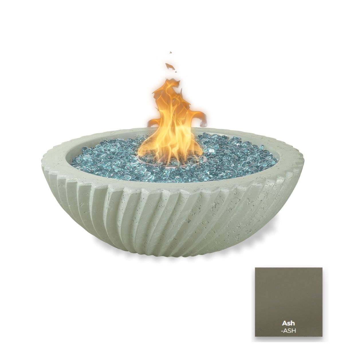 Sedona 2.0 Concrete Fire Bowl - Free Cover by The Outdoor Plus | Outdoor Heat Direct