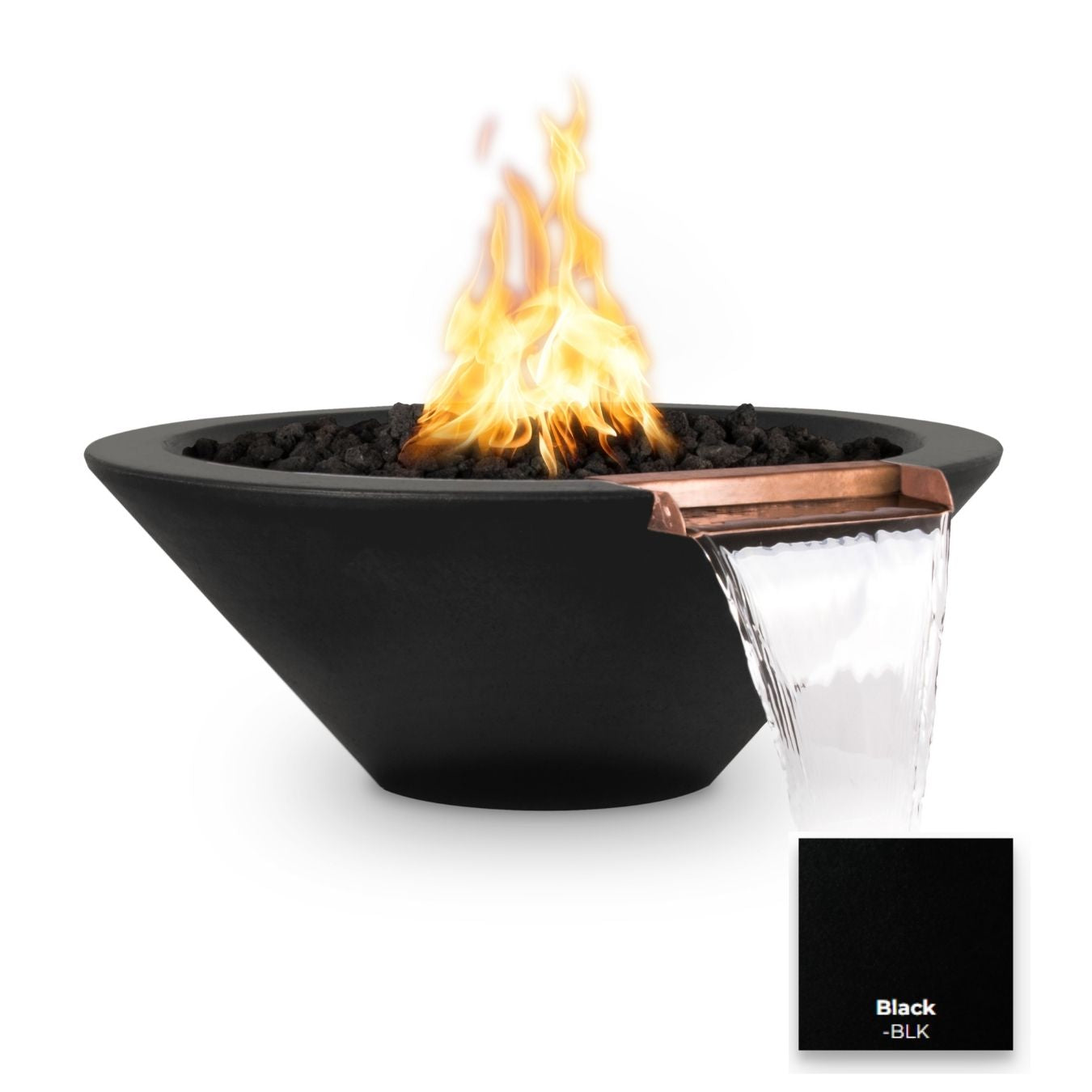 Cazo Concrete Fire & Water Bowl - Free Cover ✓ [The Outdoor Plus] | Outdoor Heat Direct