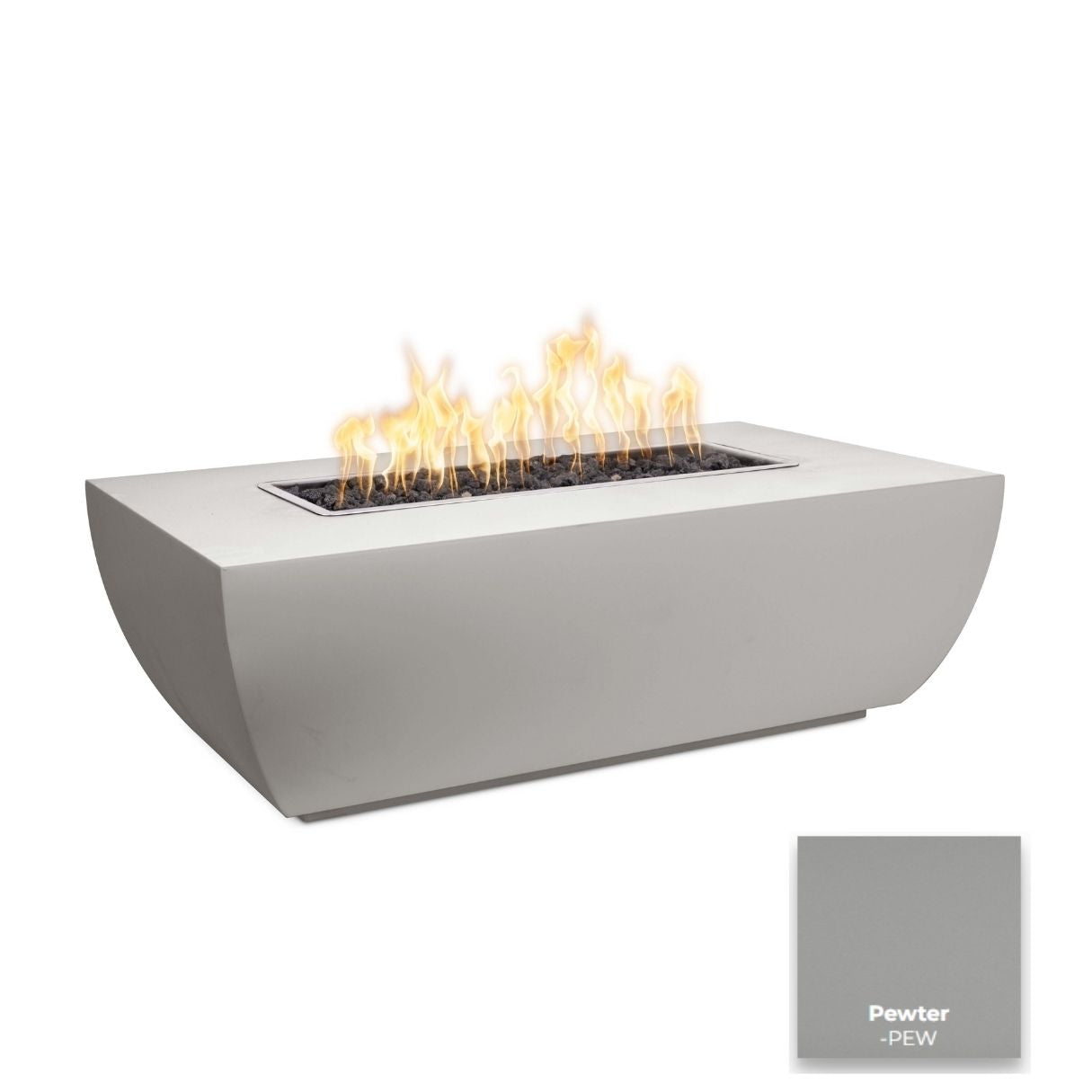 The Outdoor Plus Avalon Linear Metal Fire Pit - 15" Tall + Free Cover