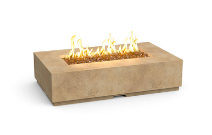 American Fyre Designs Legend Firetable in Travertine | Outdoor Heat Direct