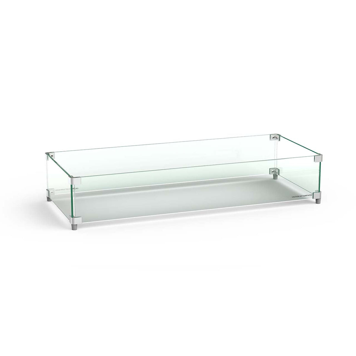 American Fyre Designs Large Rectangular Glass Wind Guard (8211-WG)