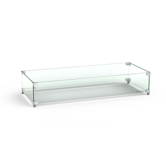 American Fyre Designs Large Rectangular Glass Wind Guard (8211-WG)