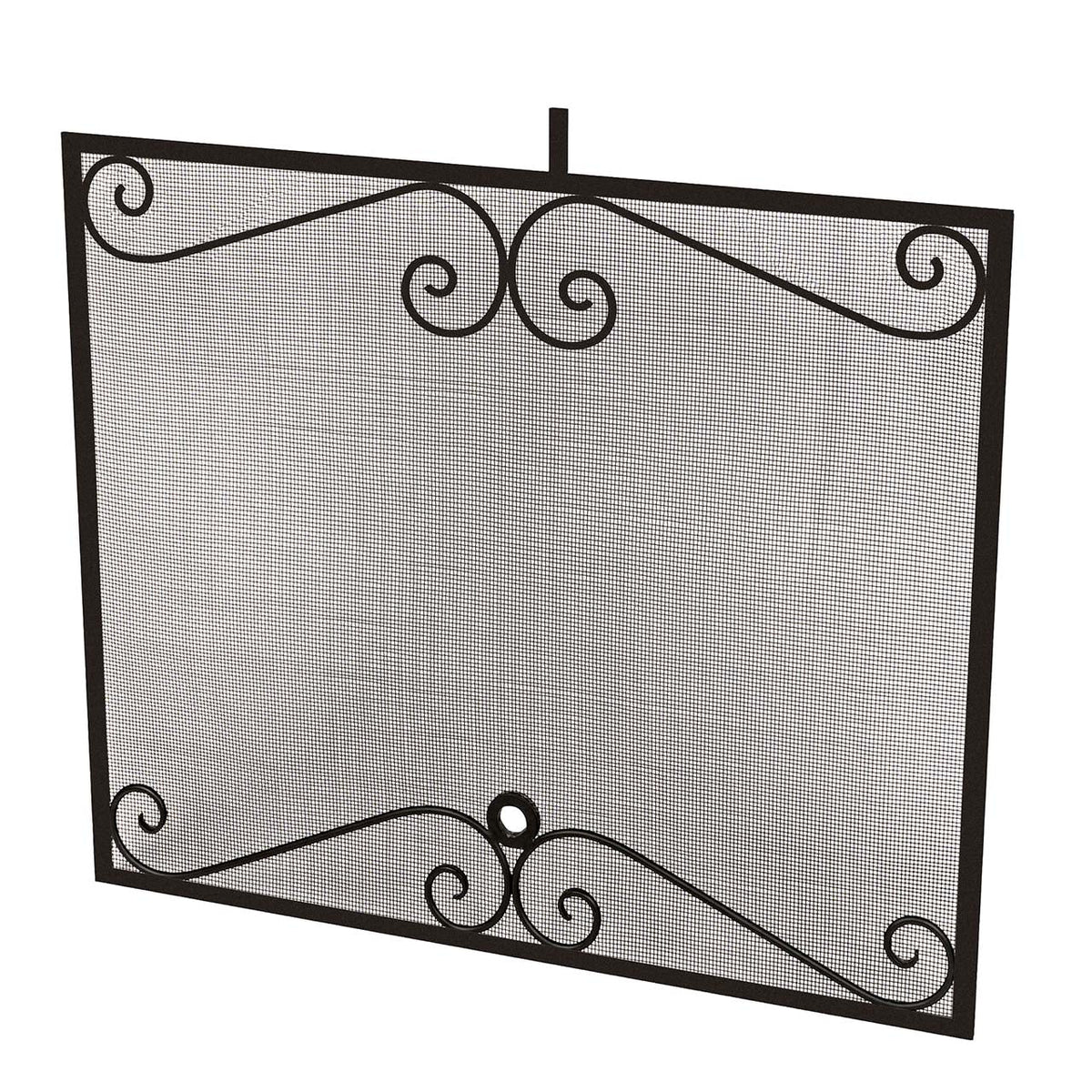 American Fyre Designs Black Scroll Fireplace Screen for Petite Cordova (8253-BL)