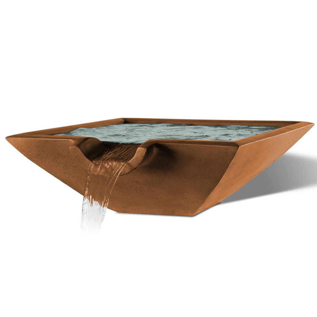 Camber Square Water Bowl 30" | Slick Rock Concrete | Outdoor Heat Direct