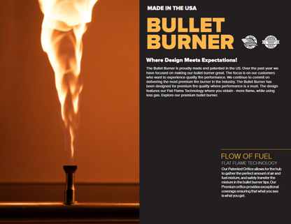 Stainless Steel Double Rectangle Bullet Burner by The Outdoor Plus | Outdoor Heat Direct