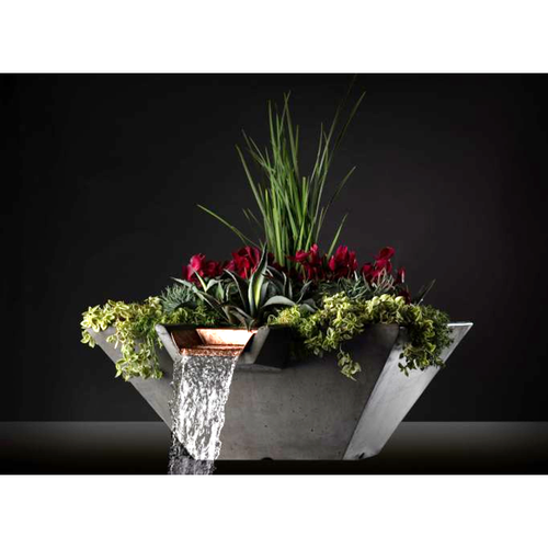 Slick Rock Concrete Cascade Conical Planter + Water Bowl