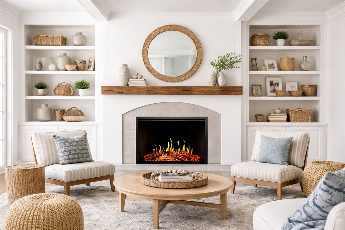Modern Flames Orion V2 26" Traditional LCD Electric Fireplace - Outdoor Heat Direct