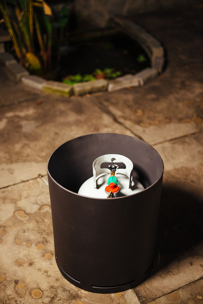 Filling Station Propane Tank Cover - Fire Pit Art carbon steel tank enclosure