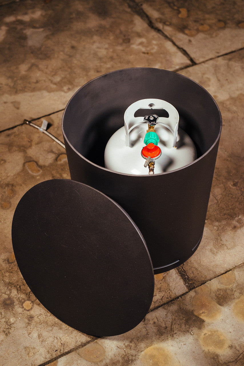Filling Station Propane Tank Cover - Fire Pit Art carbon steel tank enclosure