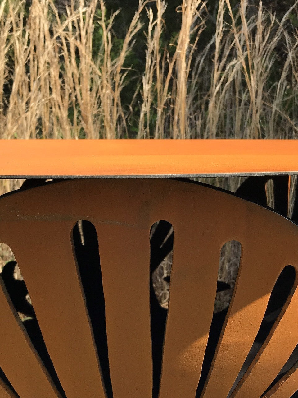 Steel Table Top Lid 51 inch - Fire Pit Art carbon steel fire pit cover