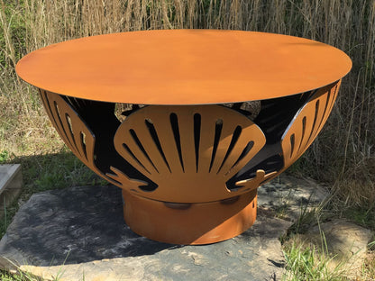 Steel Table Top Lid 51 inch - Fire Pit Art carbon steel fire pit cover