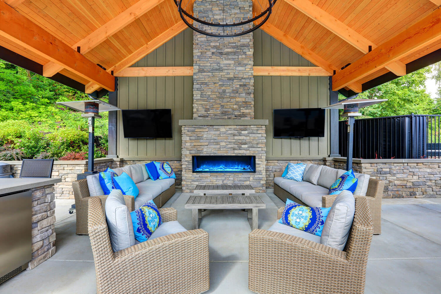 Modern Flames 120" Landscape Pro Multi-Sided Built-In (11.5" Deep - 120" x 16" Viewing) - Outdoor Heat Direct