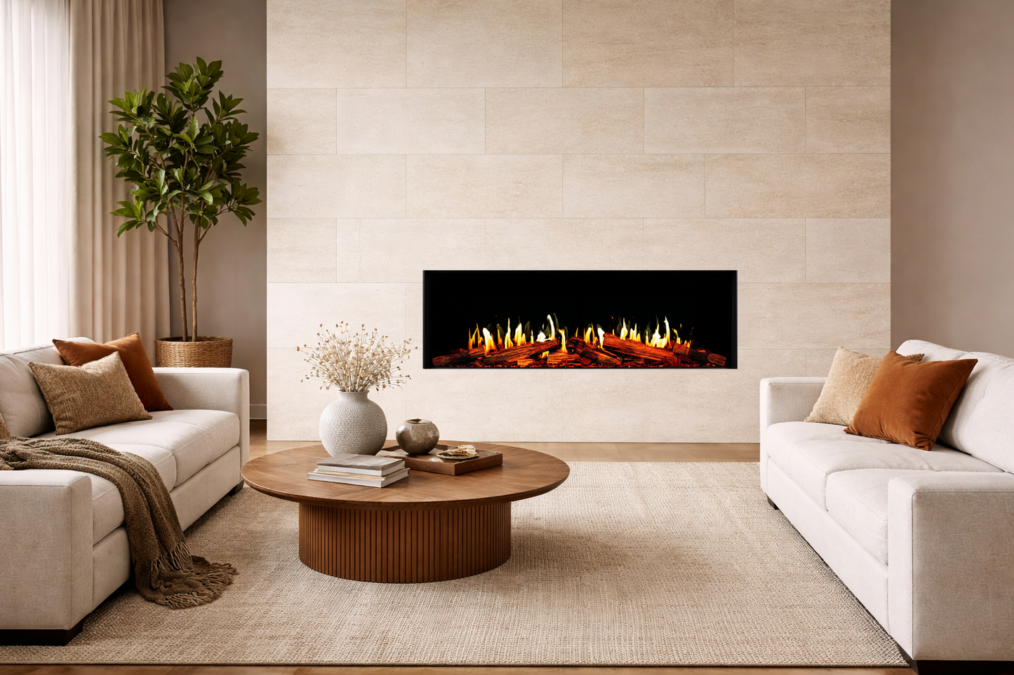 Modern Flames Orion V2 52" Multi Linear LCD Electric Fireplace - Outdoor Heat Direct