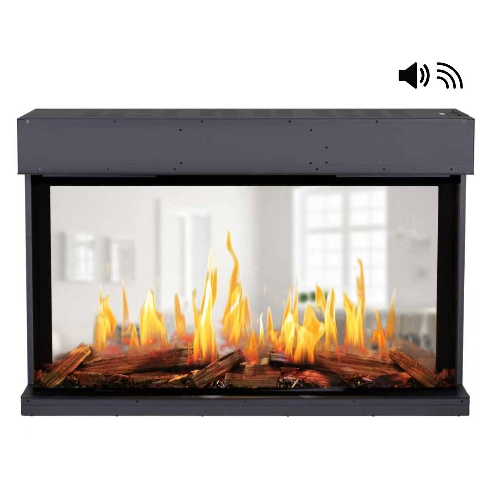 Modern Flames Nova Clear 48" See-Through Laser Projection Electric Fireplace - Outdoor Heat Direct
