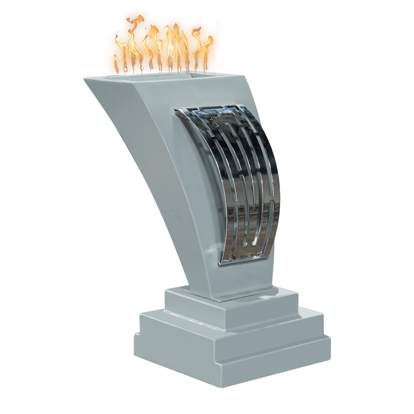 Designer Series Fire Feature 10 - Scupper High Quality Powder Coat Finish by The Outdoor Plus | Outdoor Heat Direct