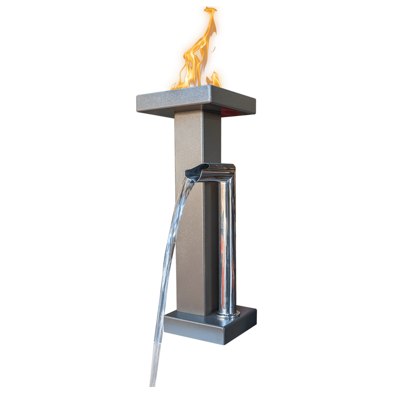 Designer Series Fire Feature 11 - Scupper High Quality Powder Coat Finish by The Outdoor Plus | Outdoor Heat Direct