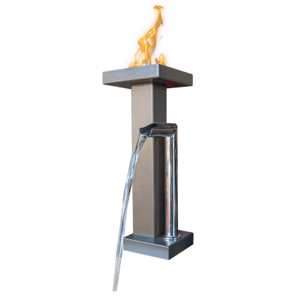 Designer Series Fire Feature 11 - Scupper High Quality Powder Coat Finish by The Outdoor Plus | Outdoor Heat Direct