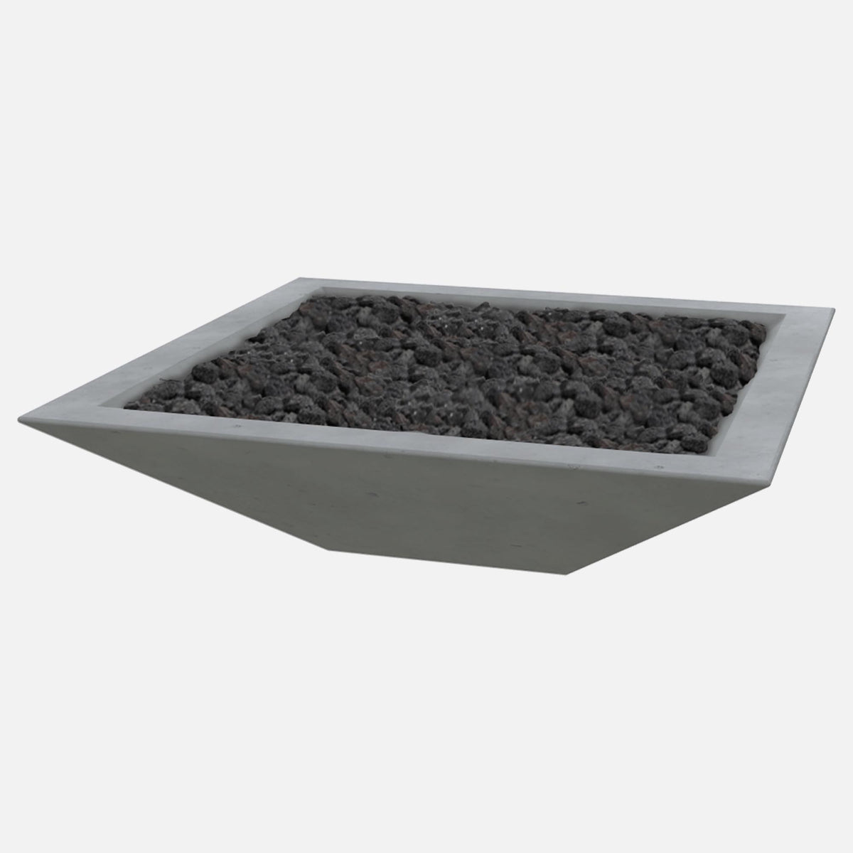Fire by Design GFRC Square Oblique Fire Bowl - Dramatic Slant - Product photo