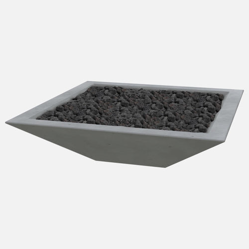 Fire by Design GFRC Square Oblique Fire Bowl - Dramatic Slant