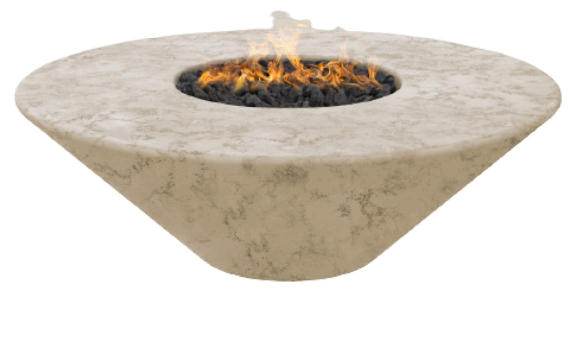 GFRC Oblique Round Fire Table /Electronic Ignition  - Free Cover ✓ [Fire by Design]