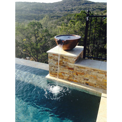 Spill Classic 24" Water Bowl | Slick Rock Concrete | Outdoor Heat Direct