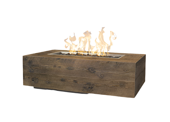 Coronado Wood Grain Fire Pit - Free Cover ✓ [The Outdoor Plus] | Outdoor Heat Direct