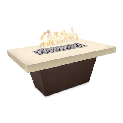 The Outdoor Plus Tacoma Smooth Concrete and Steel Fire Table + Free Cover | Outdoor Heat Direct