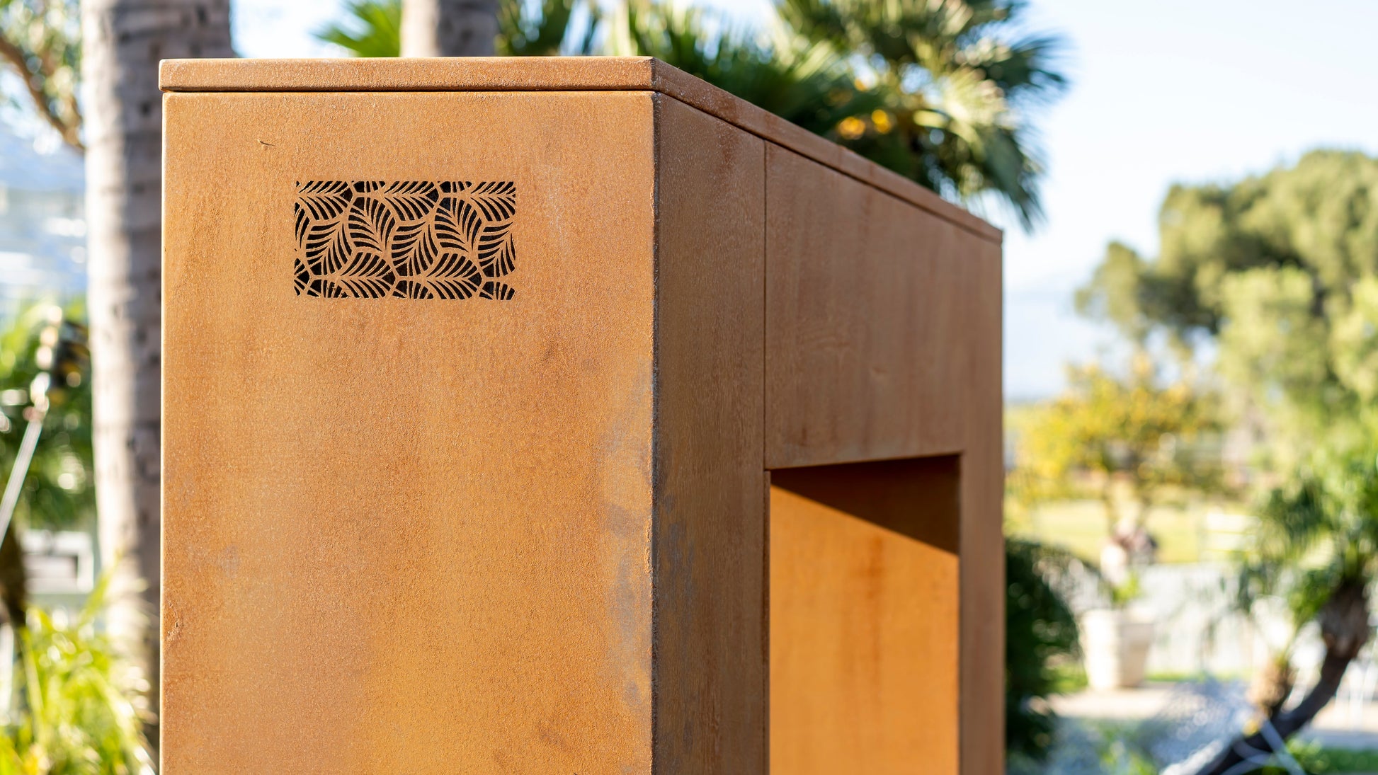 Williams Outdoor Fireplace - Corten Steel by The Outdoor Plus | Outdoor Heat Direct