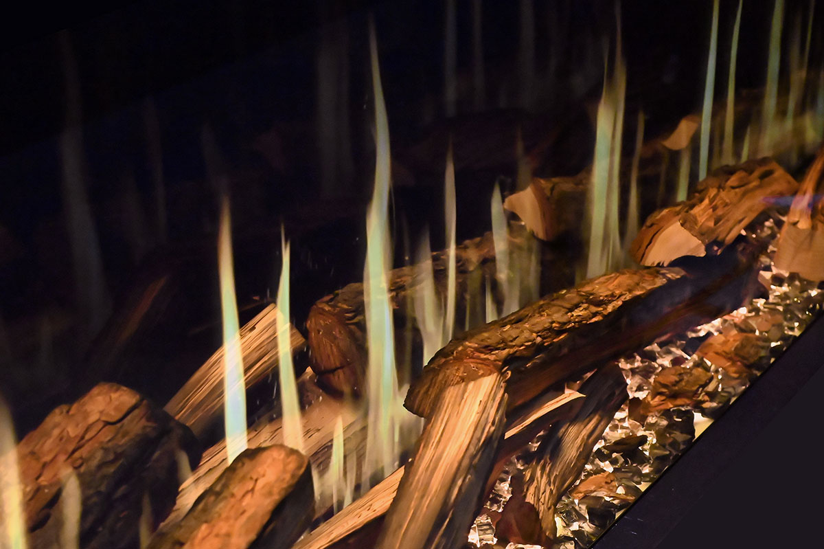 Modern Flames TruWood Large Timber Log Set — 68" to 80" Electric Fireplaces - Outdoor Heat Direct