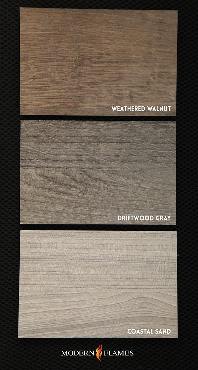 Modern Flames Allwood Media Wall Main System for 60" Spectrum Slimline — Coastal Sand (AFWS-MAIN-CS) - Outdoor Heat Direct