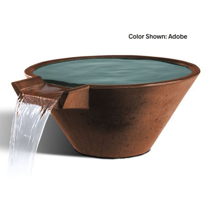 Slick Rock Cascade Conical water bowl in Adobe — installs on 1.5" PVC with the Water Bowl Install Kit