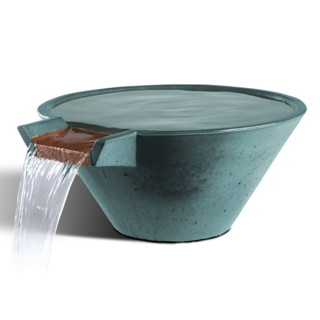 Cascade Conical Water Bowl 29" — Composite Fiberglass | Slick Rock Concrete | Outdoor Heat Direct