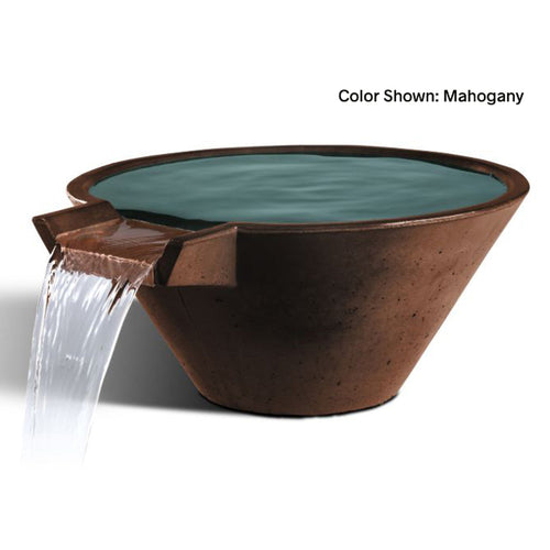Slick Rock Concrete Cascade Conical Water Bowl — Composite Fiberglass