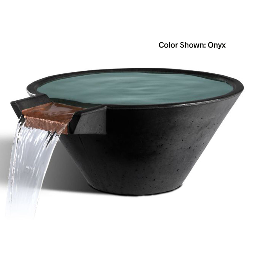Cascade Conical Water Bowl 29" — Composite Fiberglass | Slick Rock Concrete | Outdoor Heat Direct