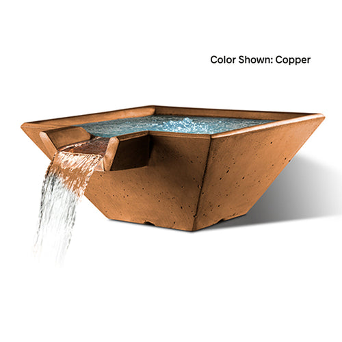 Slick Rock Concrete Cascade Square Water Bowl