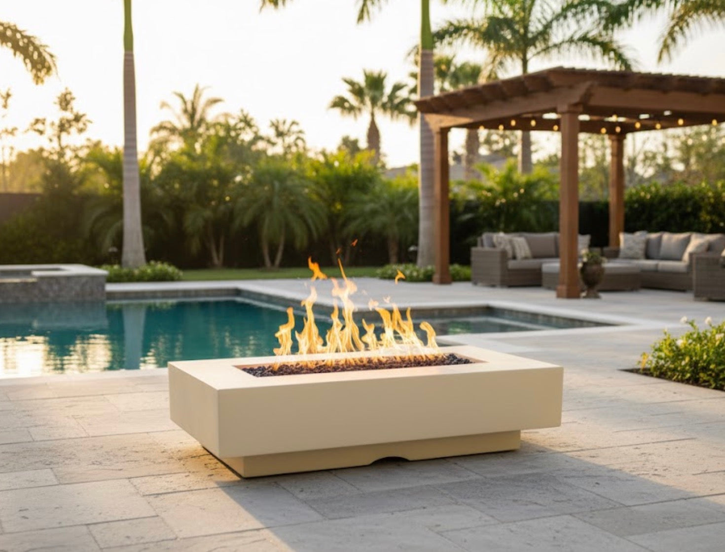 Del Mar Concrete Fire Pit - Outdoor Heat Direct