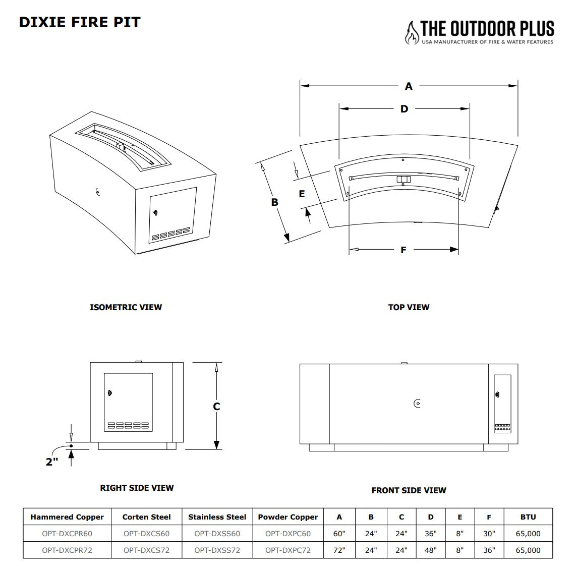 The Outdoor Plus Dixie Fire Pit | Outdoor Heat Direct