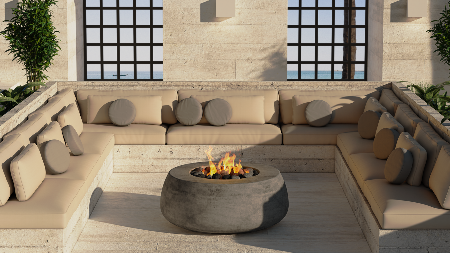 Prism Hardscapes Dune Fire Bowl + Free Cover | Outdoor Heat Direct 