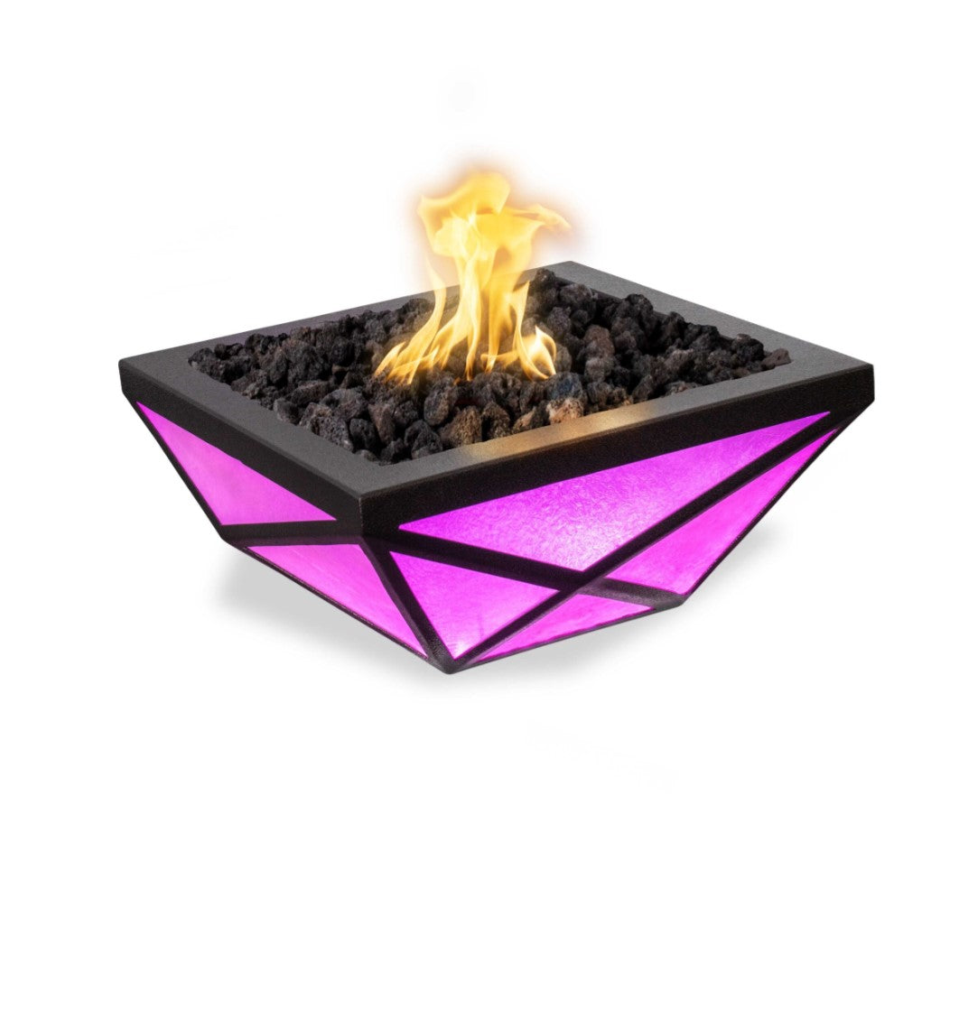 Gladiator Led Fire Bowl Metal Powder Coat by The Outdoor Plus | Outdoor Heat Direct